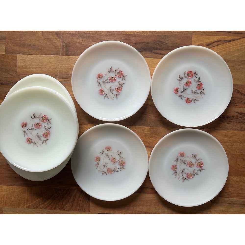 Fire-King Primrose Milk Glass Plate Set 11pc Vintage 9in Round 12in Oval Platter